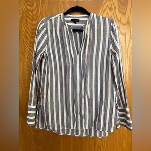 J. Crew Blue, Red, White Striped Shirt